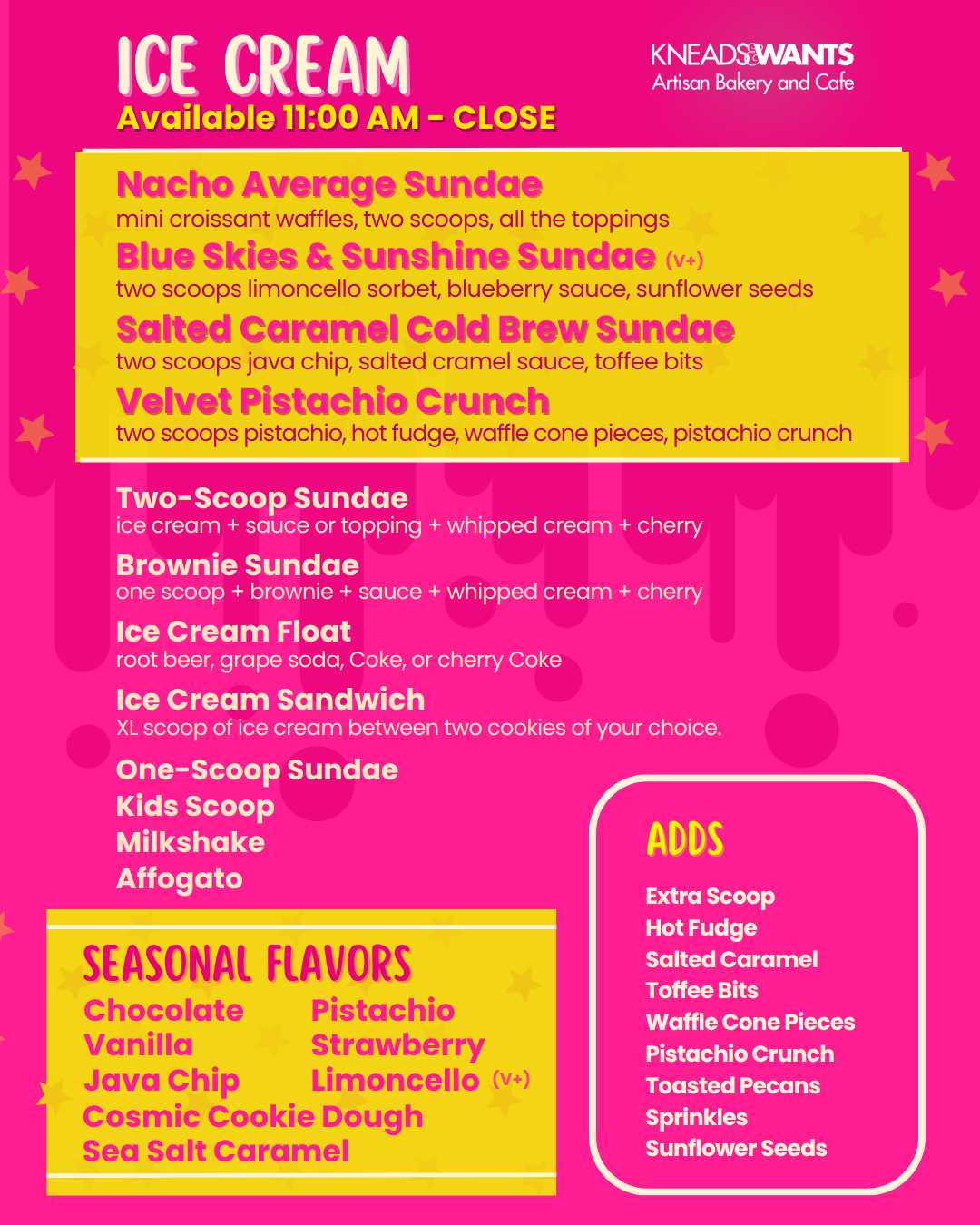 Ice Cream Menu 2026