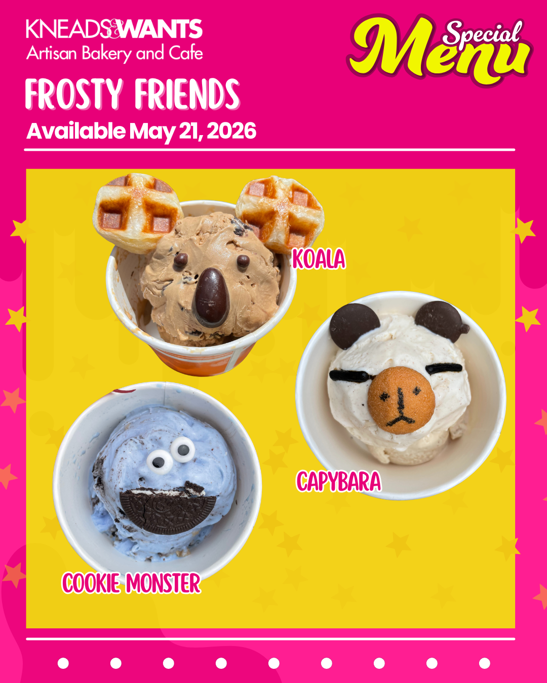Animal Face Ice Cream Sundaes