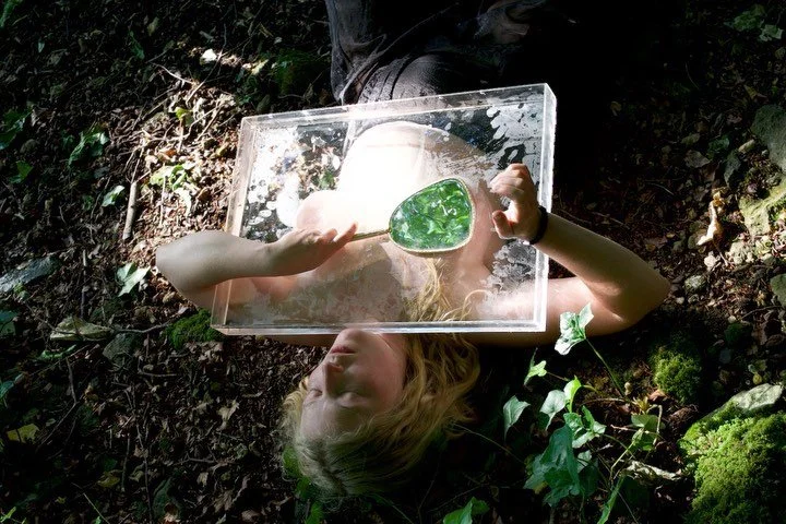Portrait of Lilith through the Looking-Glass🪞
A moment in time, past and present flowed by, a unified human presence. Lilith&rsquo;s song was of the moment in Doulting Spring on a summer evening. 
Nikon D3300 50mm 

@nikonphotocontest @thephotograph