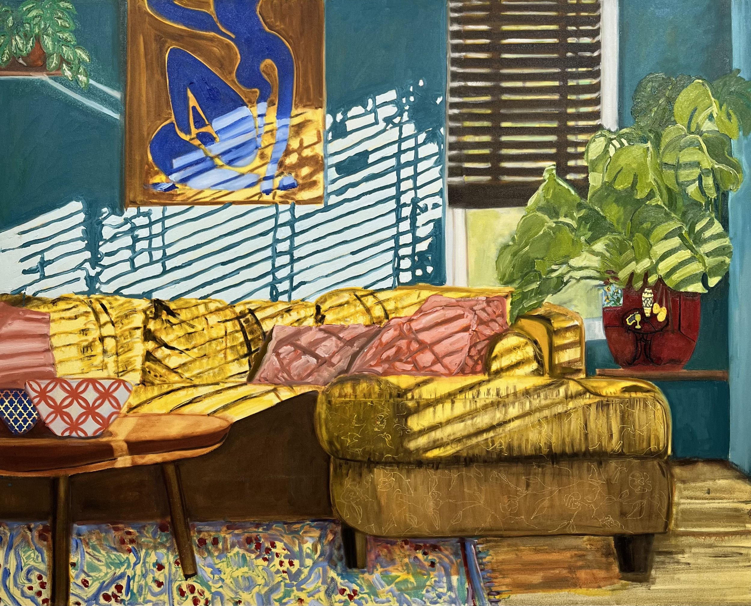 The Sun Is Shininig, take me home 48x60 oil. $5725.00.There is a crack in everything, it's where the light gets in. Leonard Cohen .jpeg