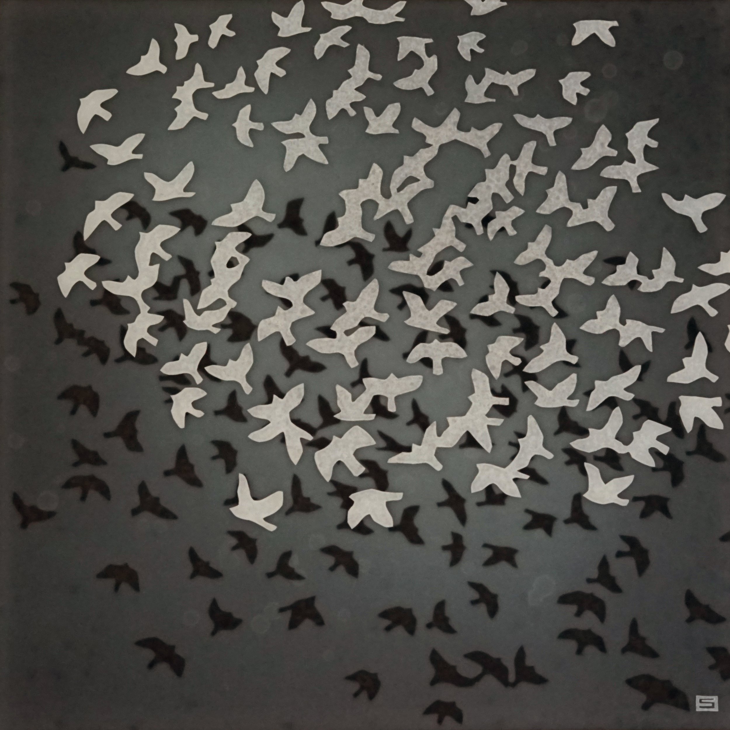 Nothing Moves Alone 2 12%22 x 12%22 Mixed Media on Birch Panel. 2025 $660.jpg