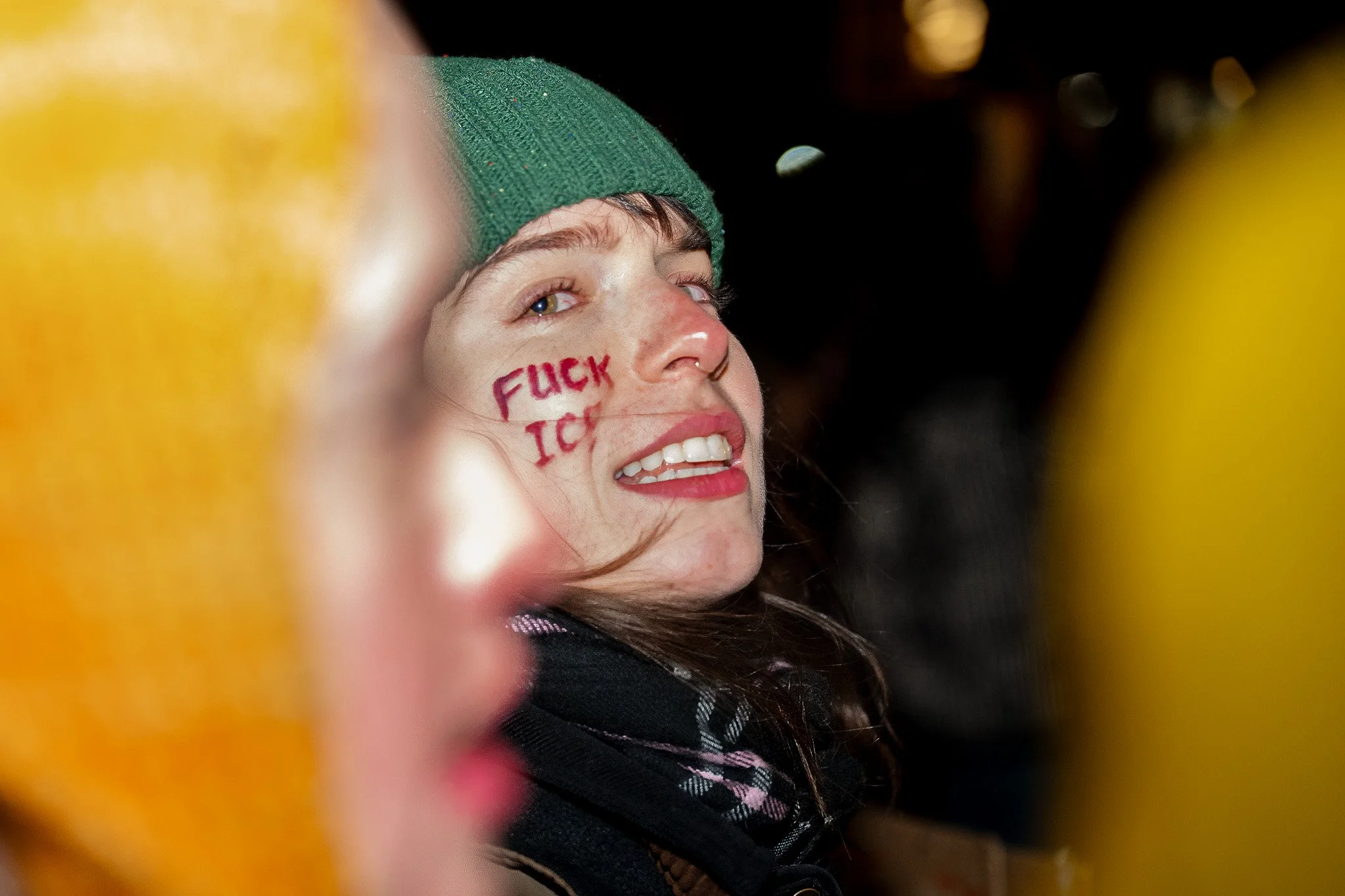 Protest against ICE, Washington Sq Park NYC January 2025