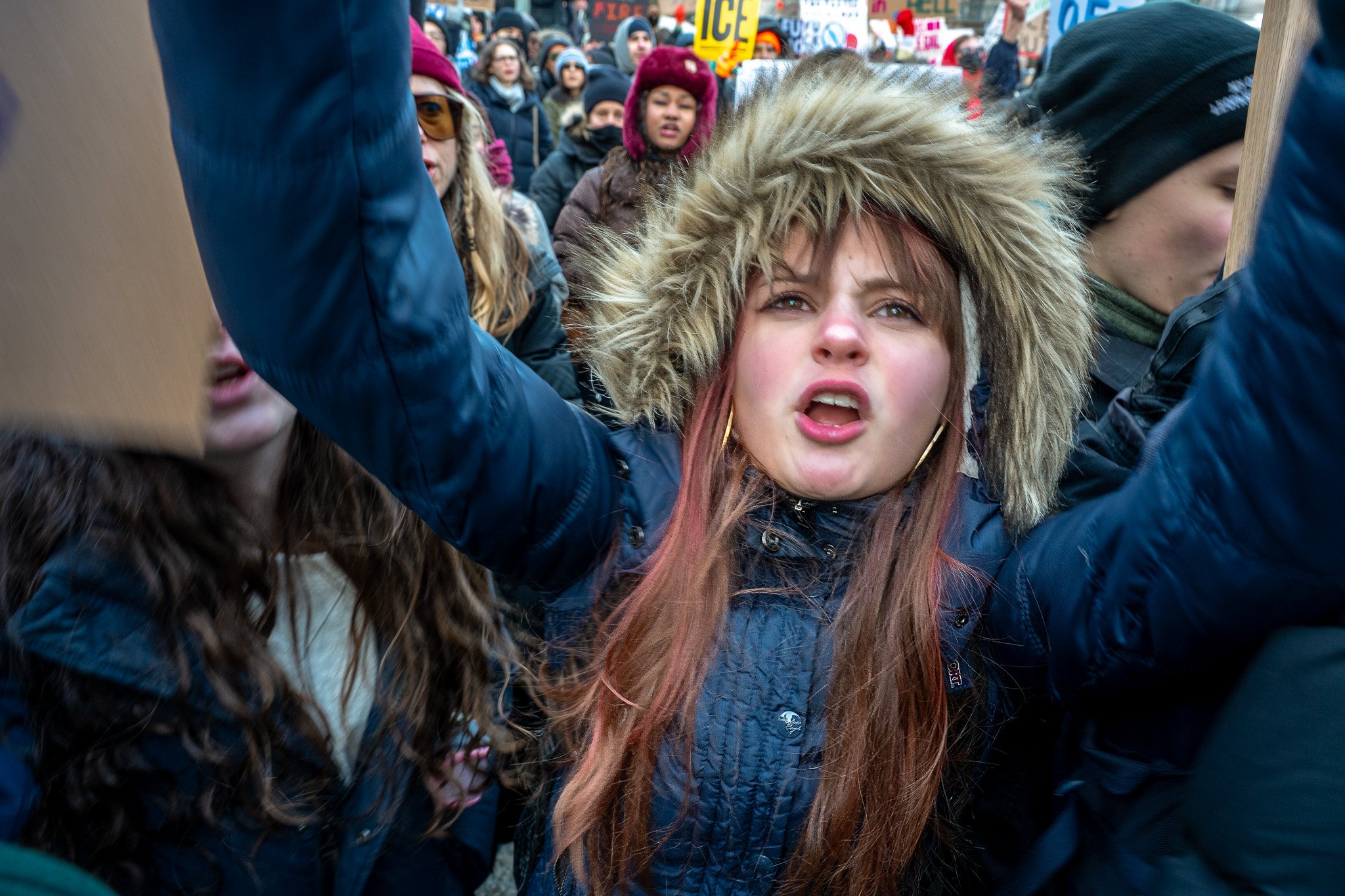 Rising up against ICE, Foley Square NYC January 2025
