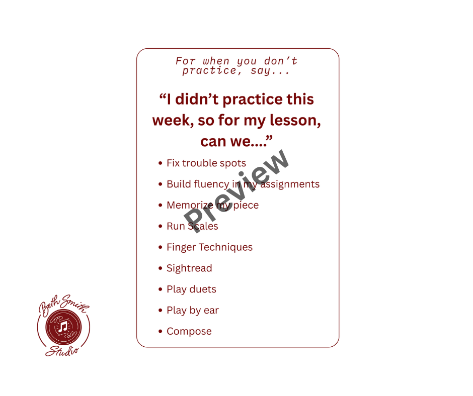What to do if your student isn't practicing? — Beth Smith Studio