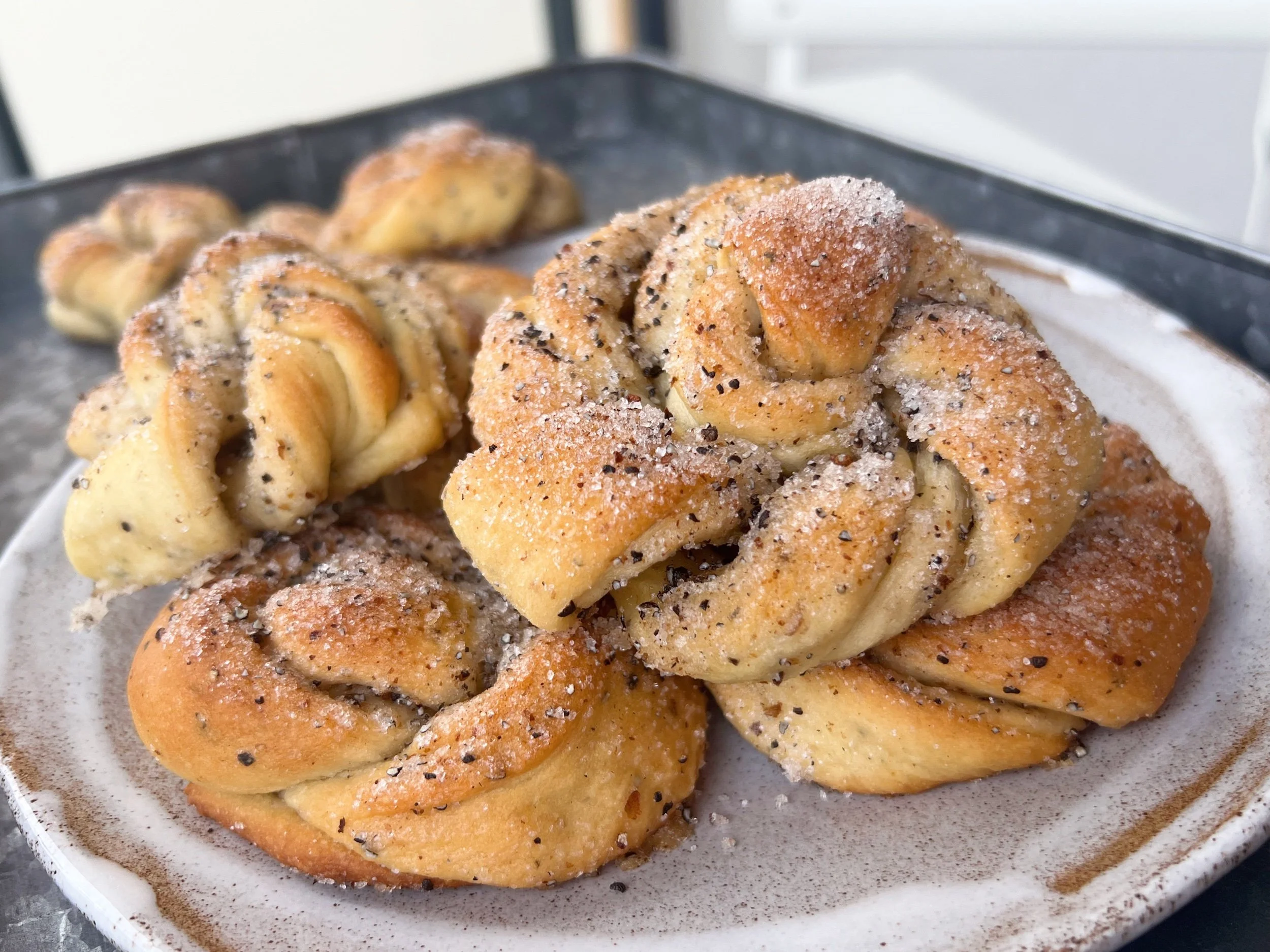 Vegan Cardamom Knot Buns