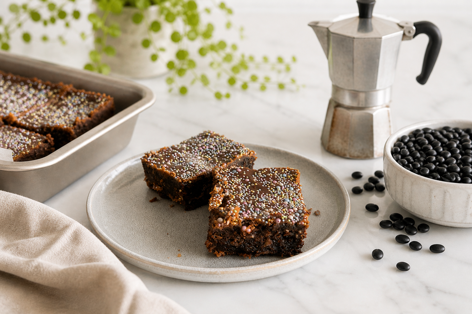 Mustapapu-brownie mokkapalat