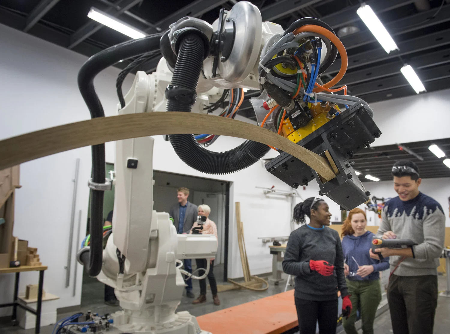 You might specialize: if your heart is in architectural robotics, you could take a robotics-based ASOS four semesters in a row — and university-wide supporting electives to match. Or you could hybridize: our students are building bizarre and beautif…