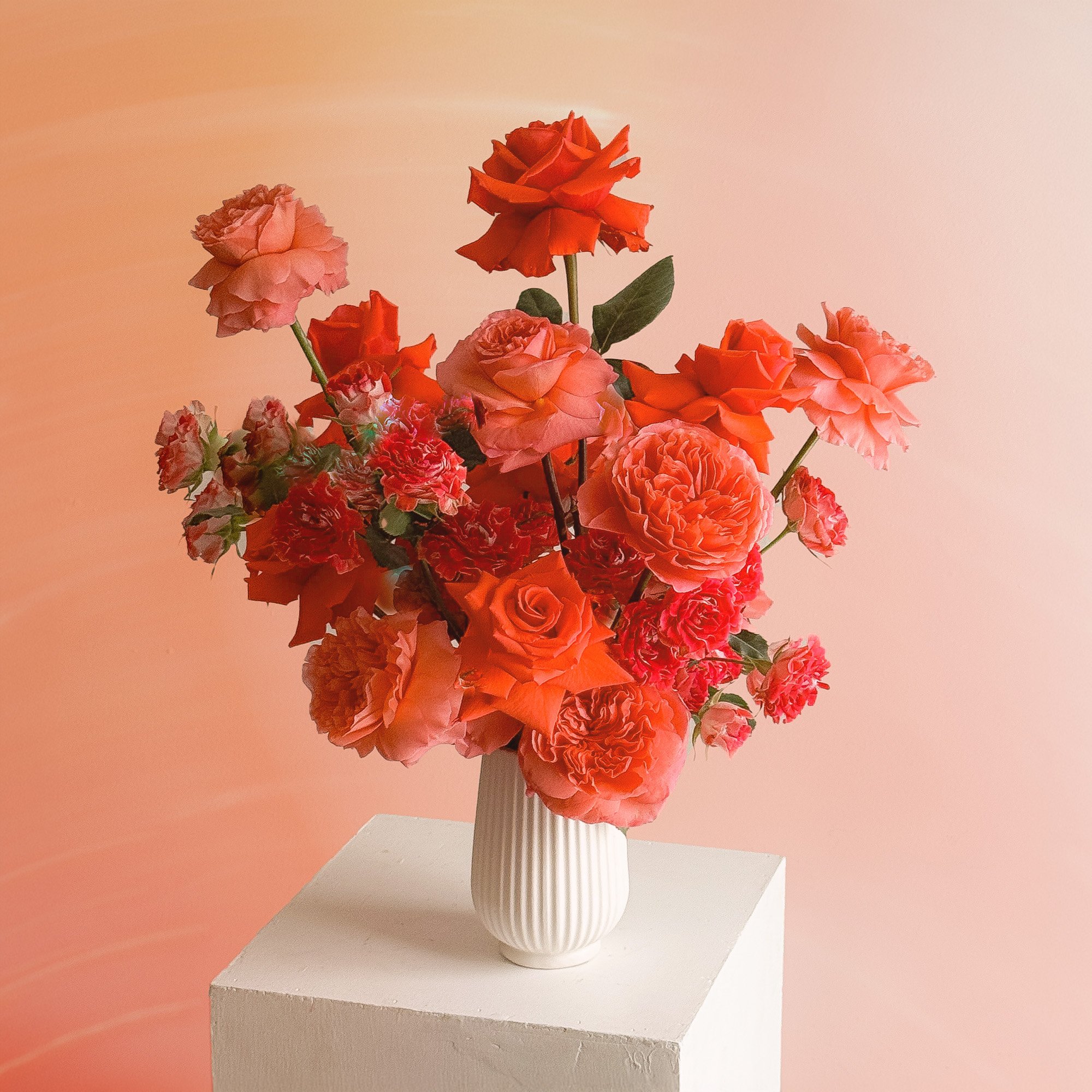 Roses on Roses Vase Arrangement