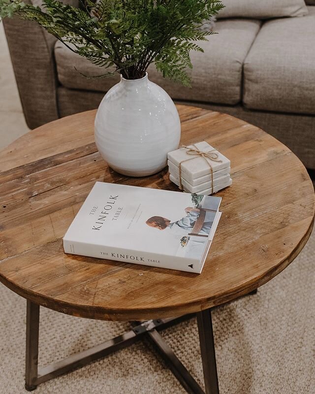 Our 31.75&rdquo; round reclaimed coffee table is available for only $115.99!