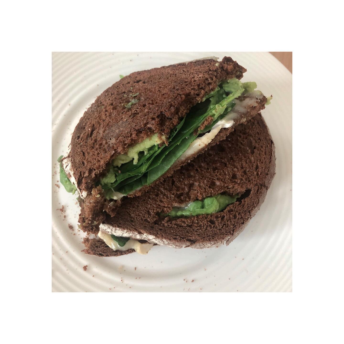 Sandwiches don&rsquo;t always need meat. Just keep your fridge filled with yummy cheese and veggies. Loving my Brie, avocado, and spinach grilled lunch on pumpernickel. What&rsquo;s your fave sandwich combo.