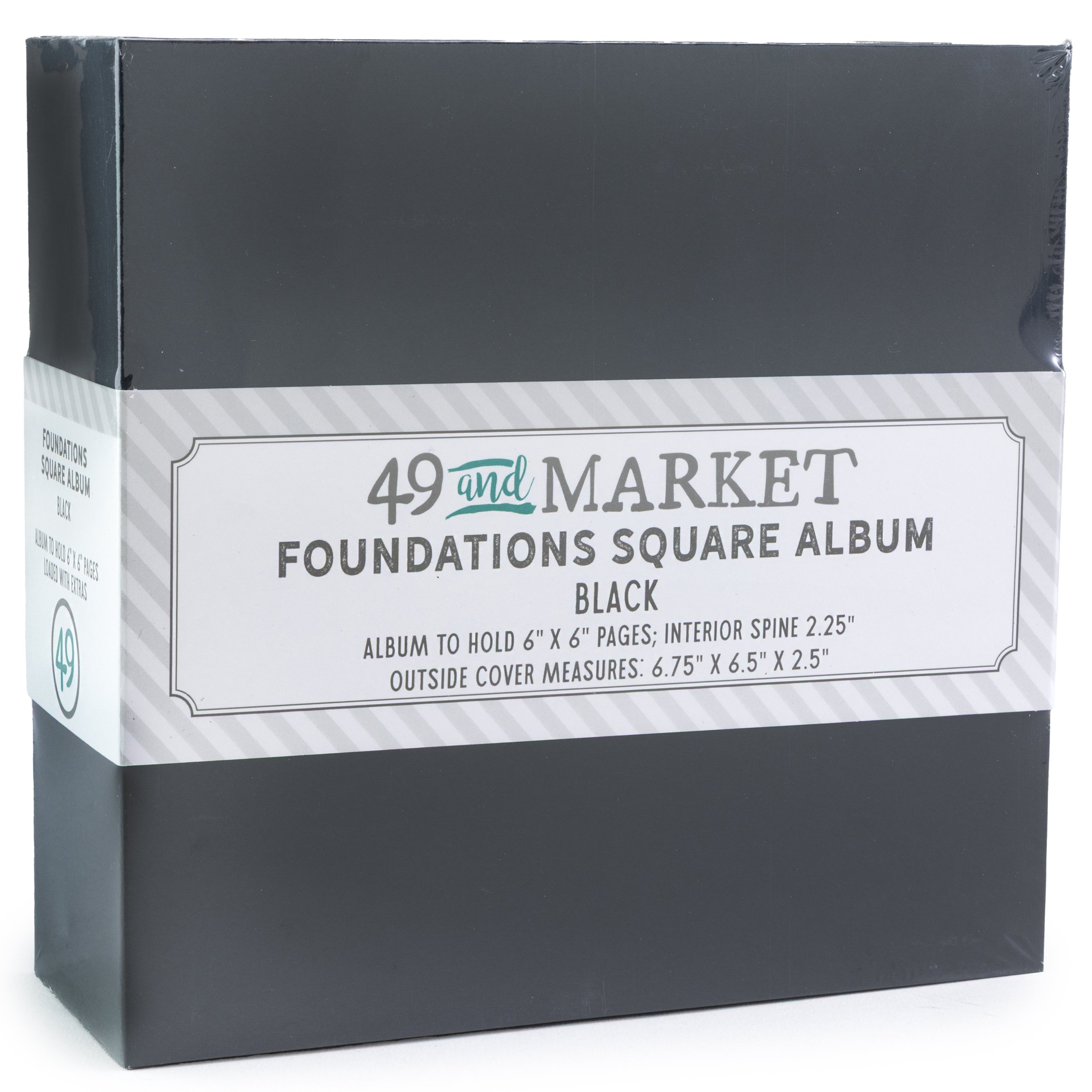FOUNDATIONS 6X6 SQUARE ALBUM - Black