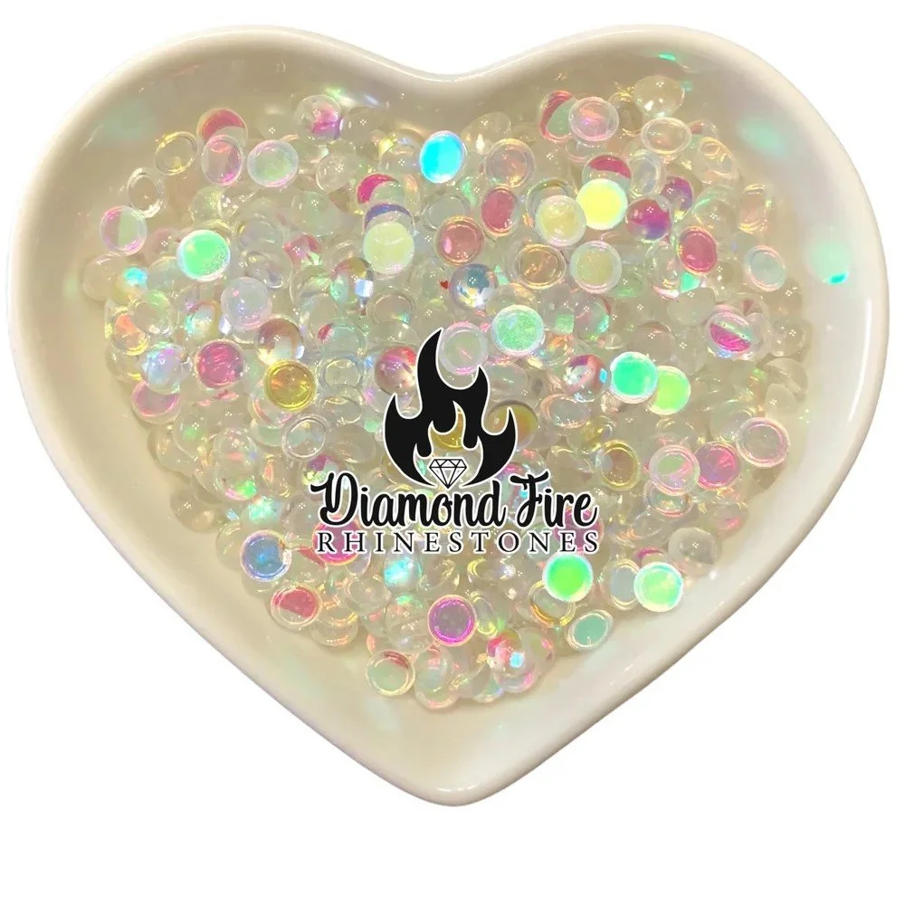 AB MERMAID TEARS - Flatback Transparent Glass Rhinestones