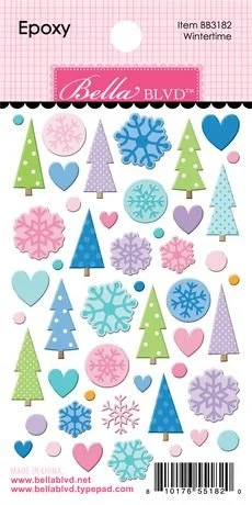 SNOWFLAKE SEASON EPOXY STICKERS - Wintertime