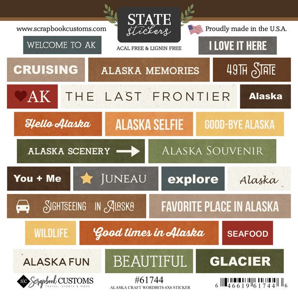 ALASKA WORDBITS STICKER