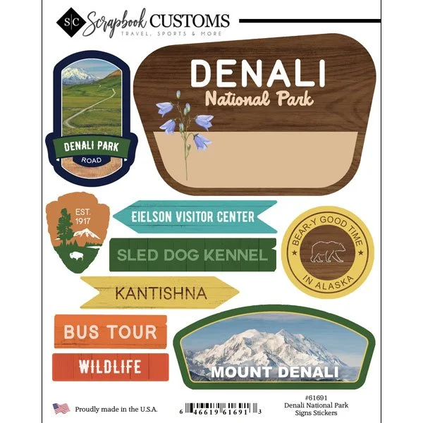 DENALI NATIONAL PARK SIGNS STICKERS