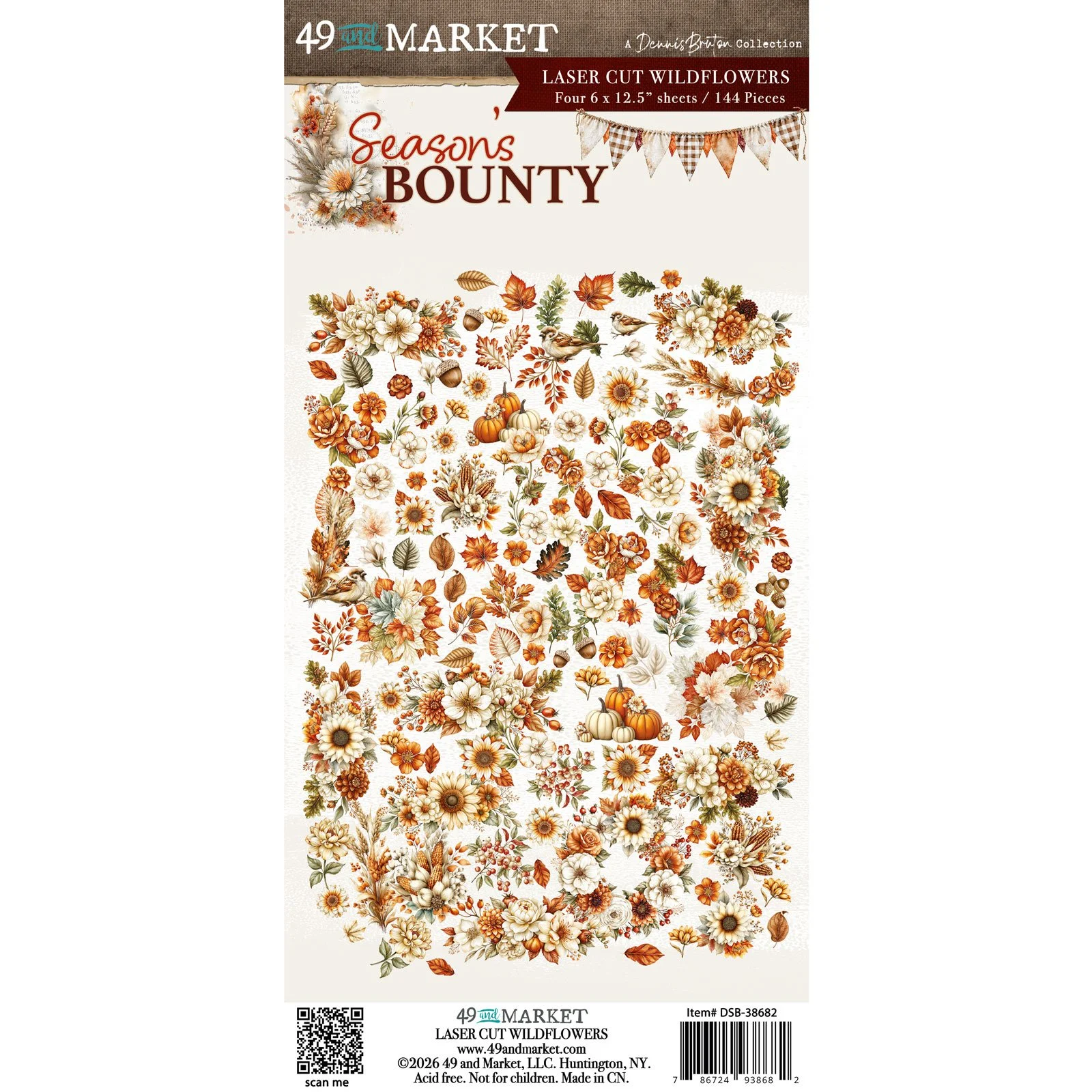 SEASON'S BOUNTY Laser Cut Wildflowers