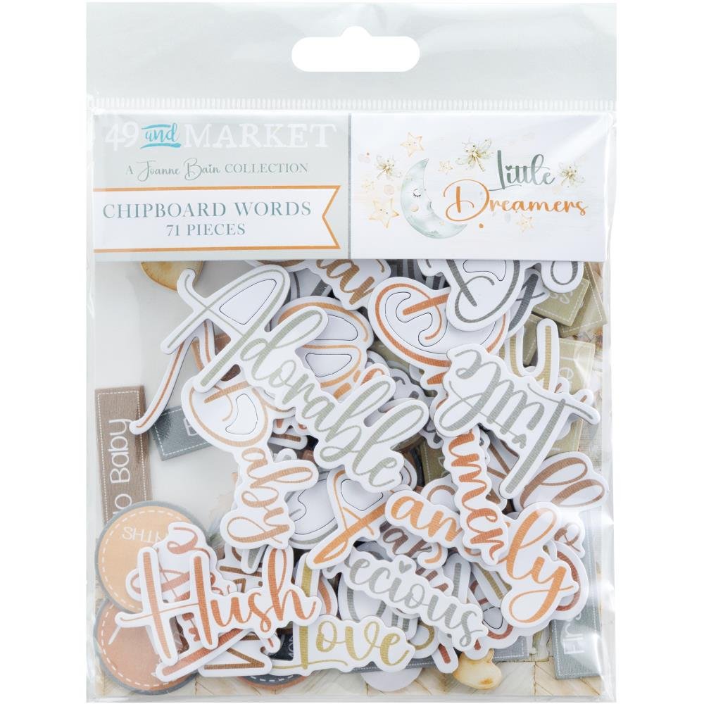 Little Dreamer Chipboard Words