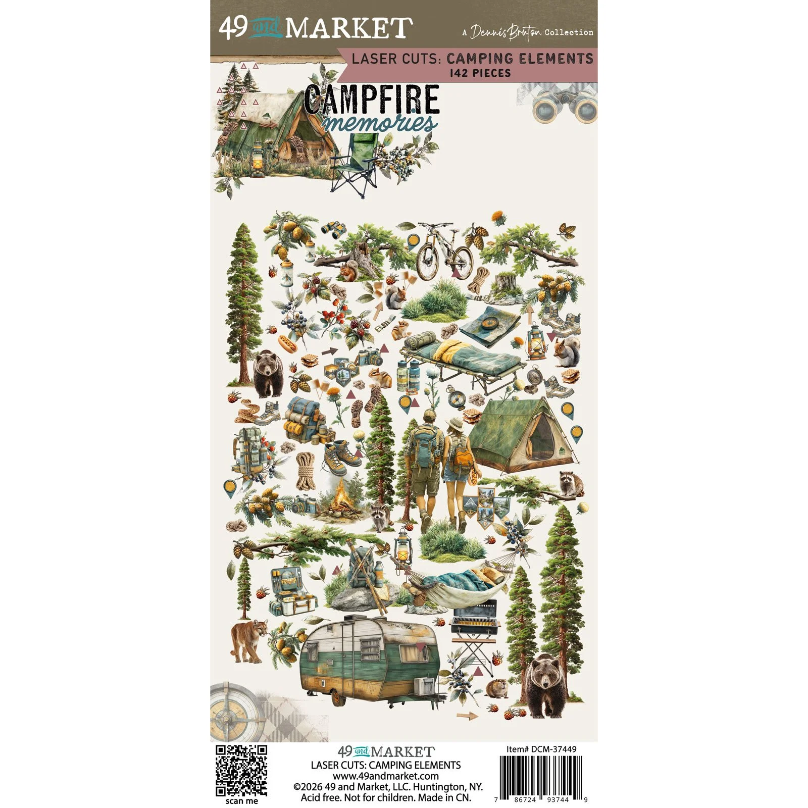 CAMPFIRE MEMORIES Laser Cut Elements - Camping