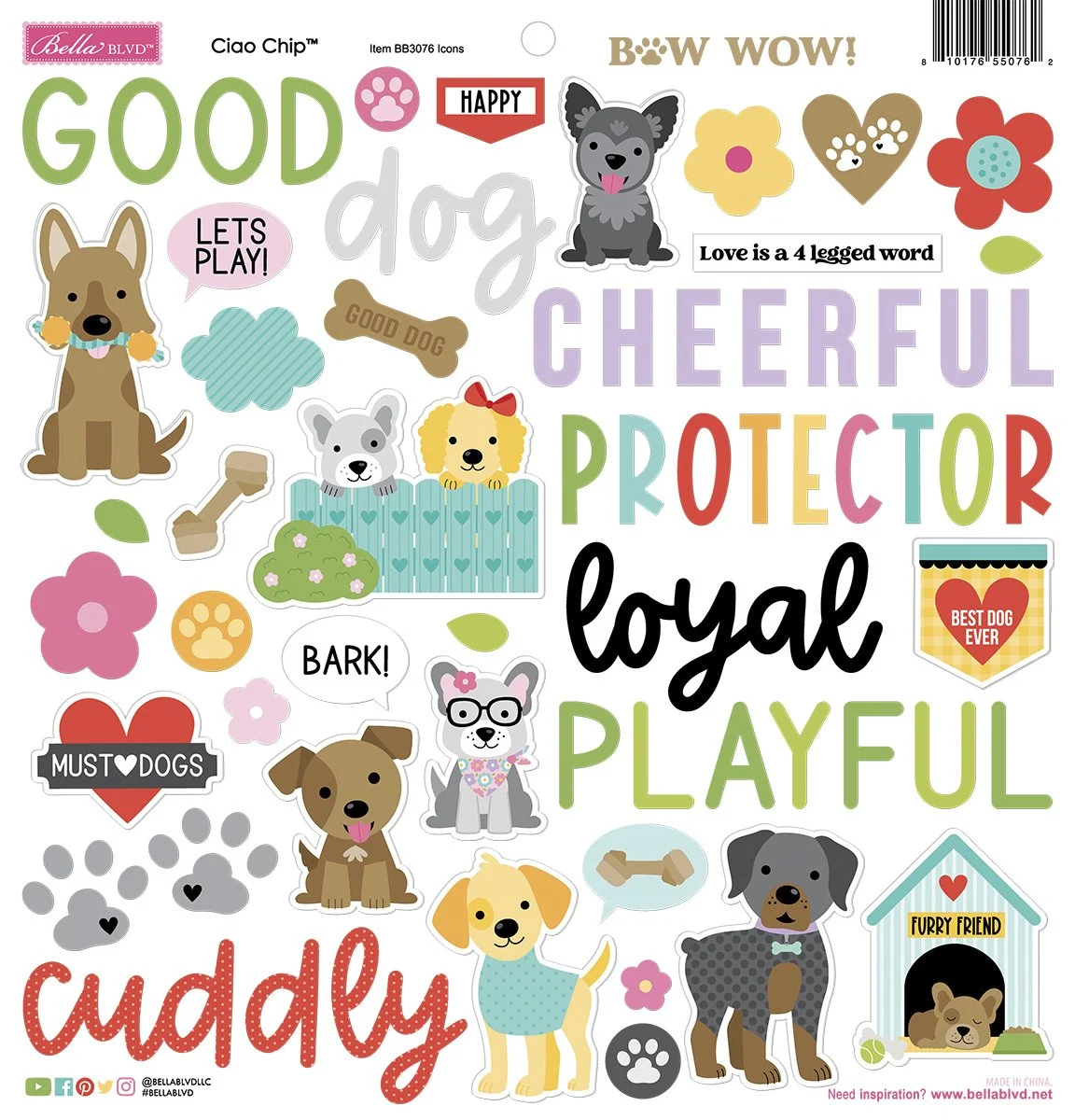 BOW WOW Chipboard Icons