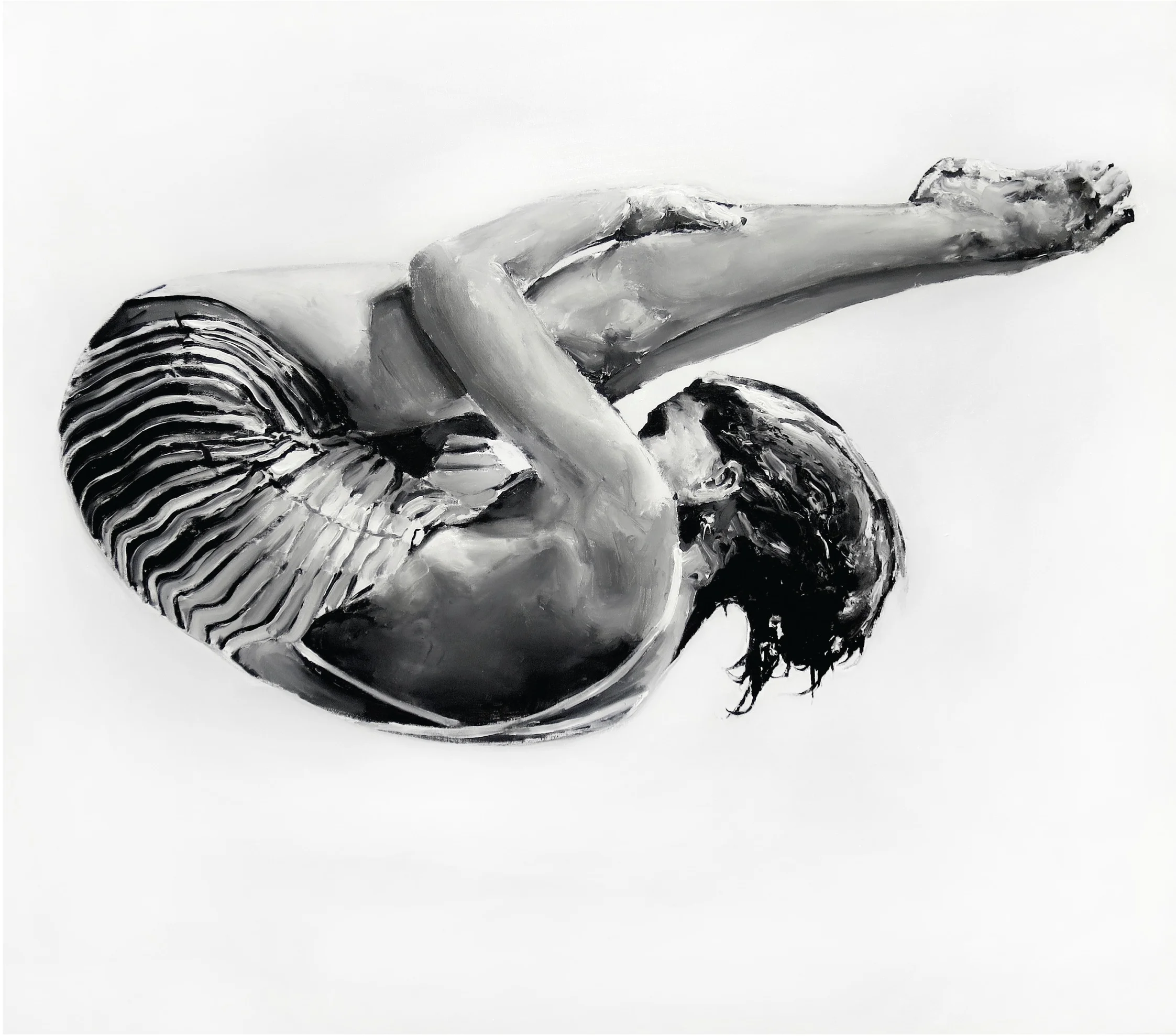 La Saltadora, 2017, Acrylic on linen, 200h x 300w cm