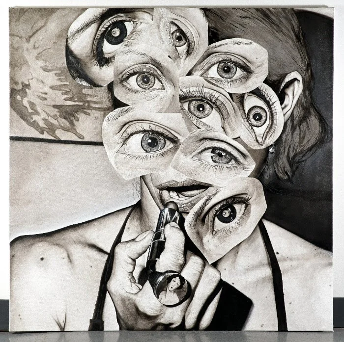 11 Eye Brunet Dodecahedron, 2014, Acrylic on canvas, 78h x 78w in