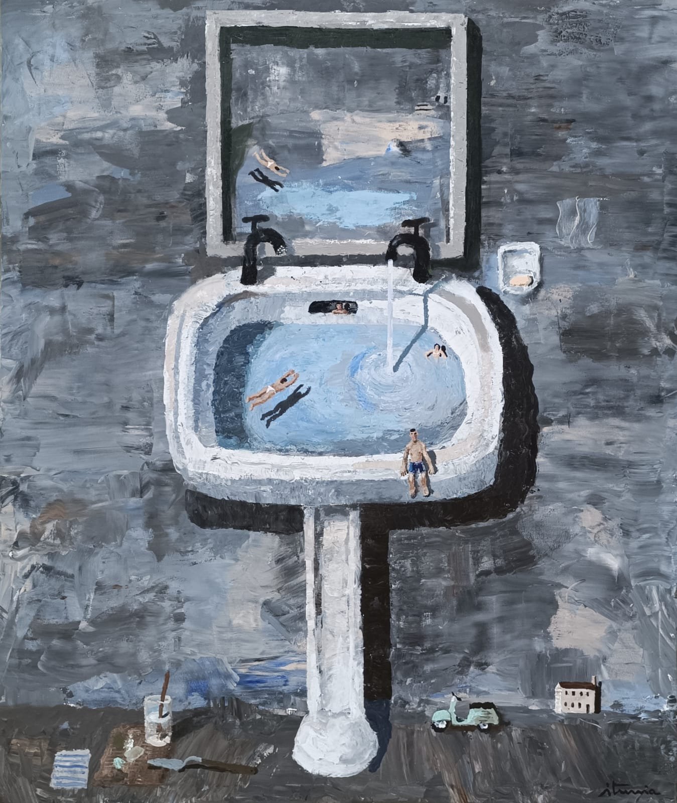 Ignacio Iturria Piscina, 2025 Oil on Canvas 62.99h x 51.18w in