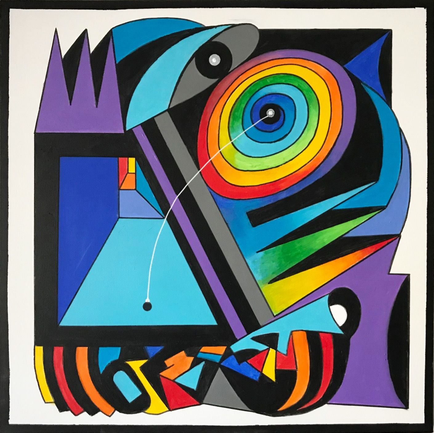 Luis Cruz Azaceta La Luz del Arcoíris, 2023 Acrylic on canvas 36h x 36w in