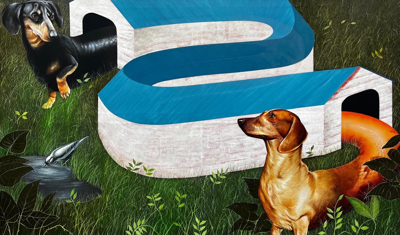 Gerard Ellis Ilusion III, 2022-2026 acrylic on canvas 36h x 60w in