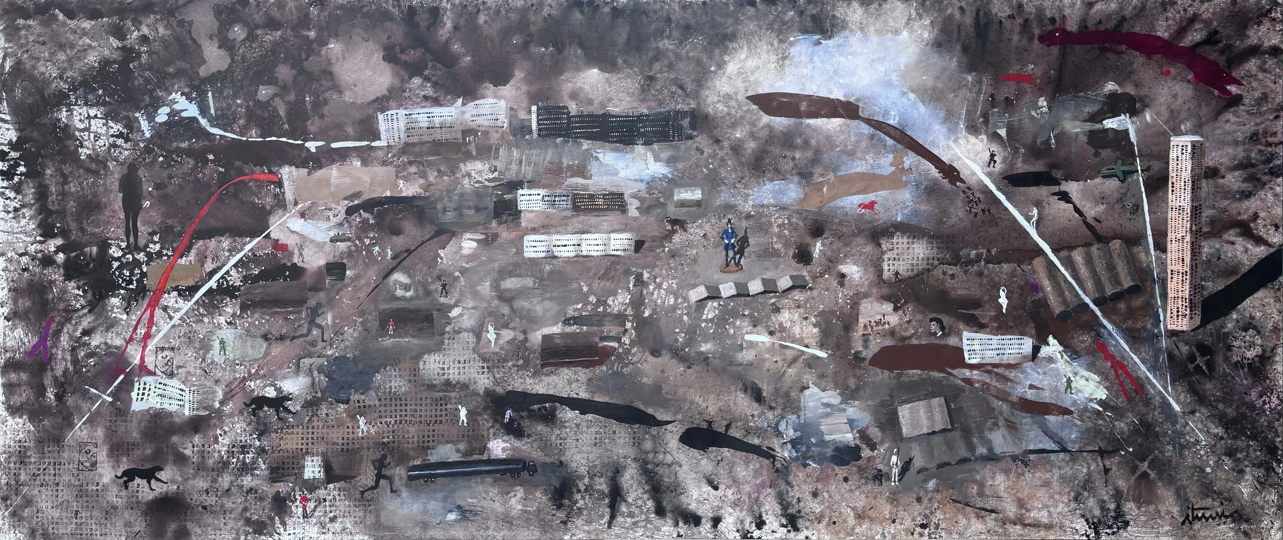 Ignacio Iturria Semionauta II, 2025 Oil on canvas 59.25h x 142.50w in 150.50h x 361.95w cm