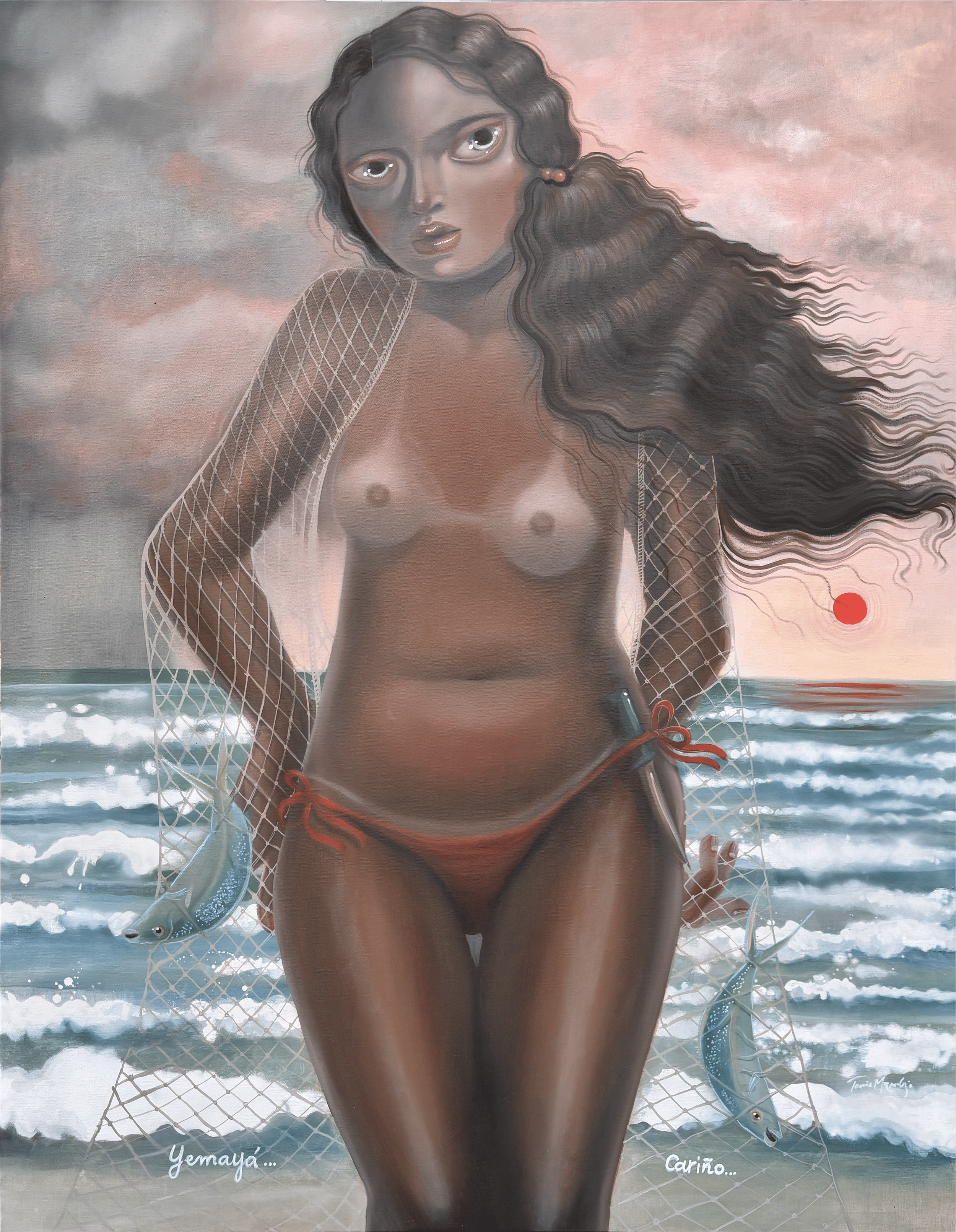 Tania Marmolejo Yemayá Cariño, 2026 Oil on linen 63h x 48w in