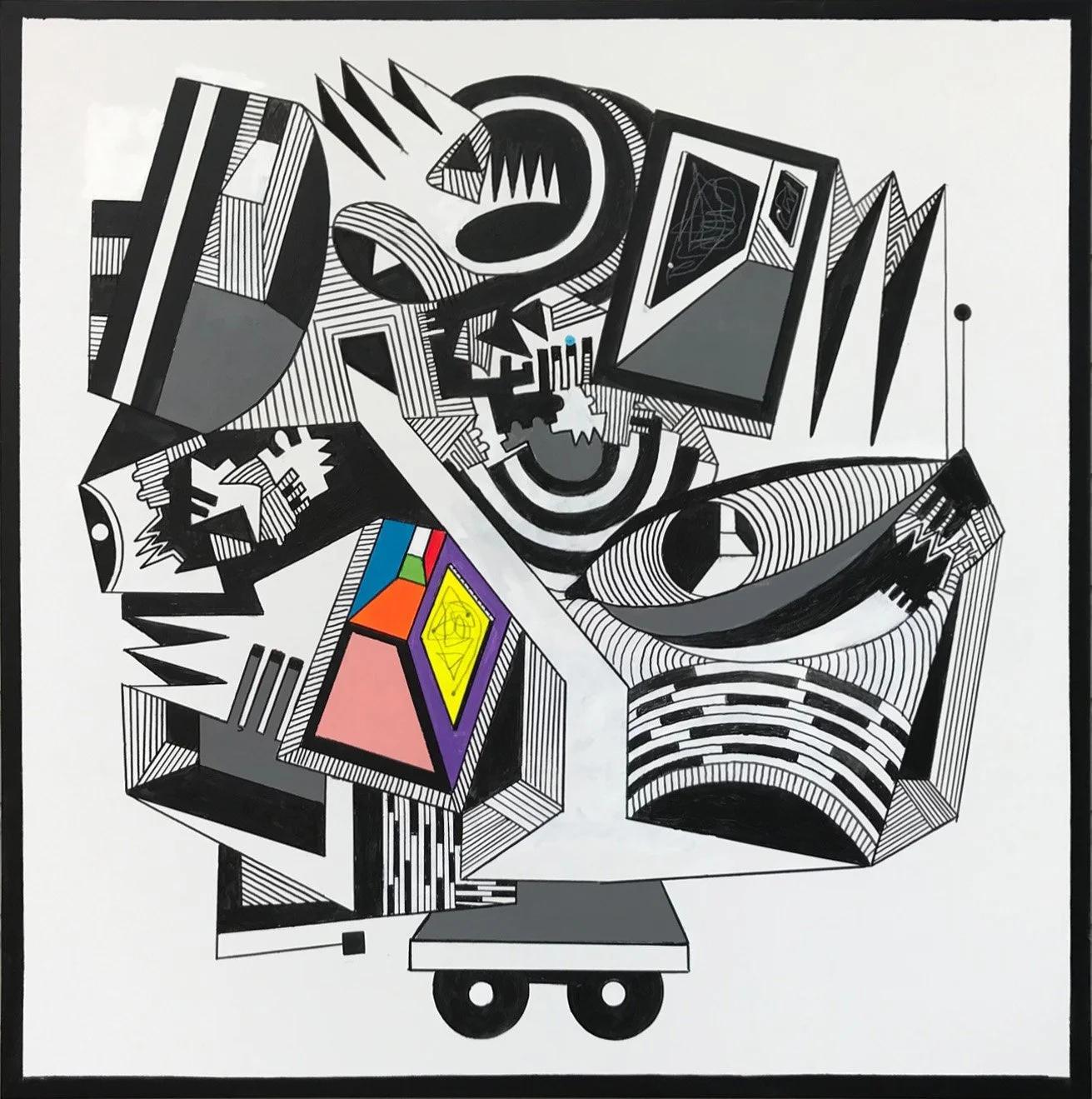 4-2024 In Transit, 48x48 inches, acrylic on canvas .jpg