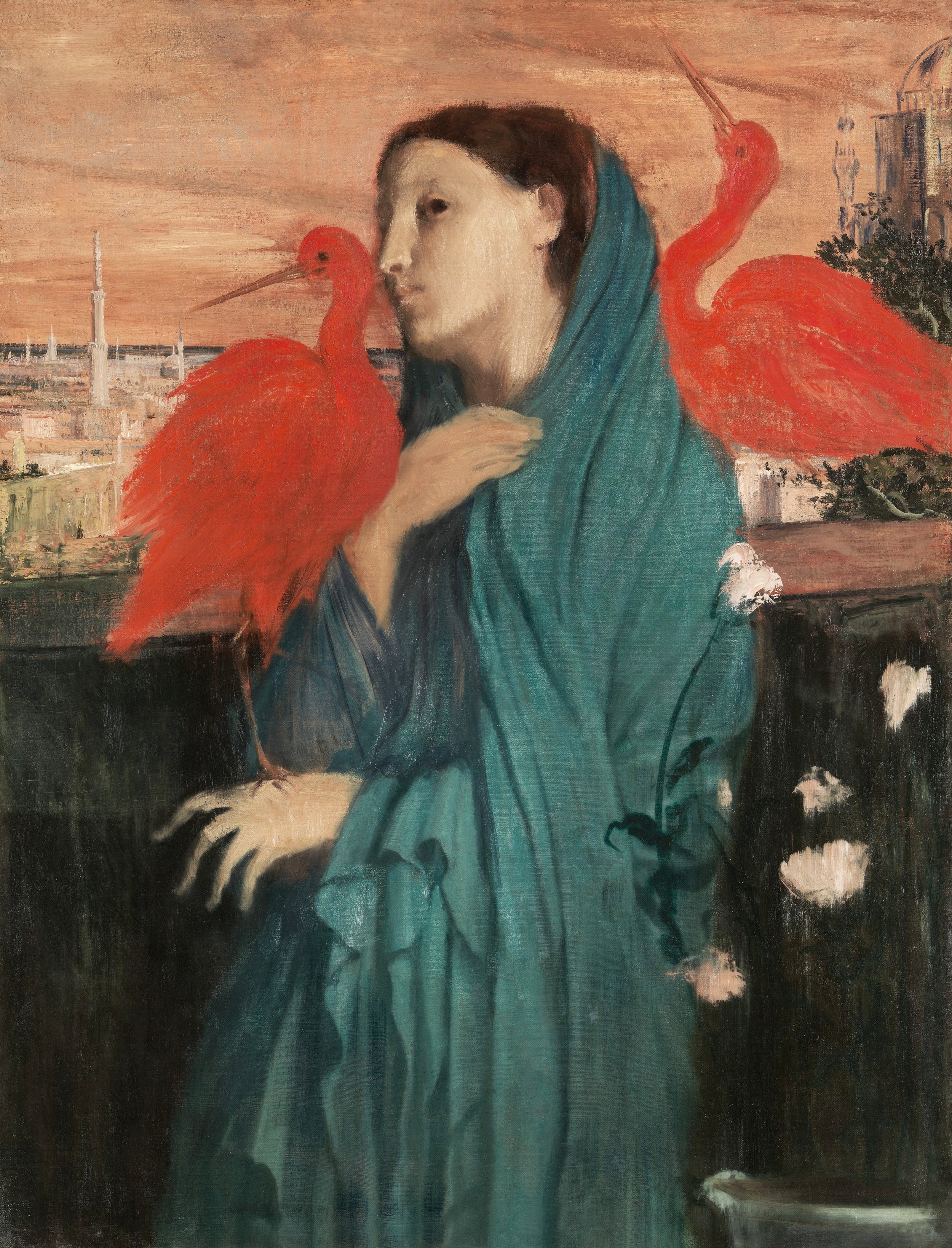 Young Woman with Ibis