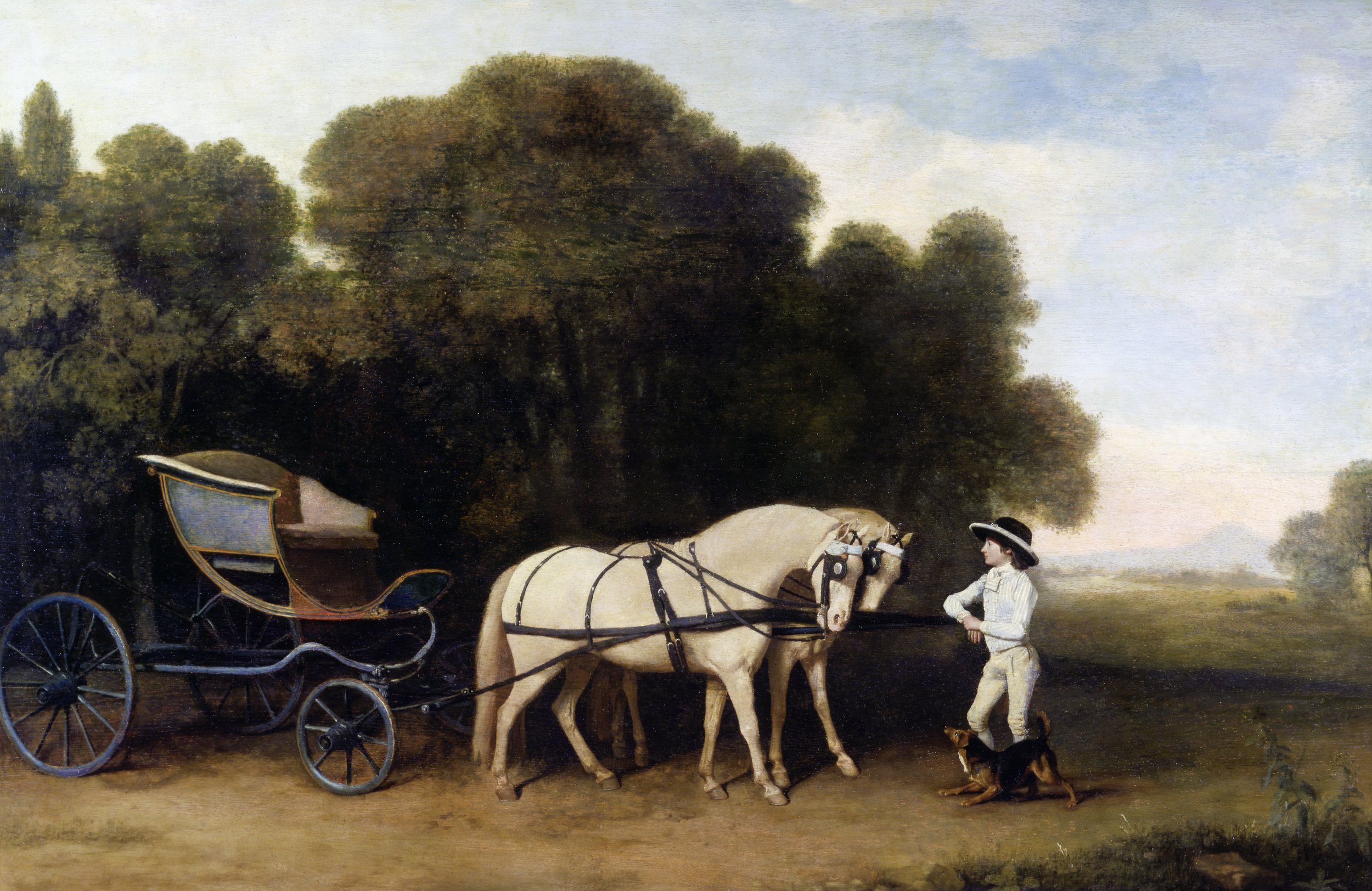 Phaeton with a Pair of Cream Ponies and a Stable–Lad