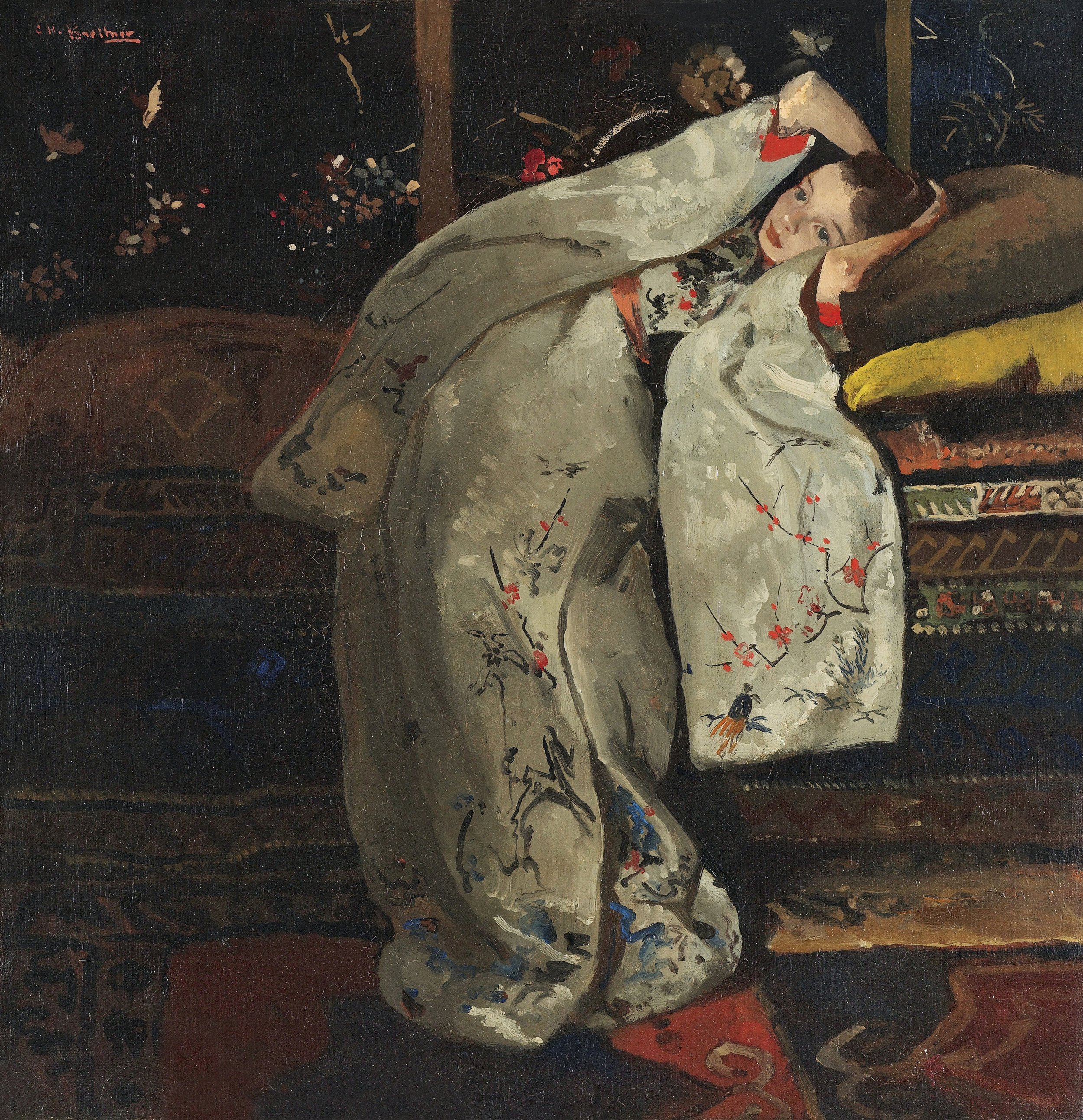 Girl in a White Kimono