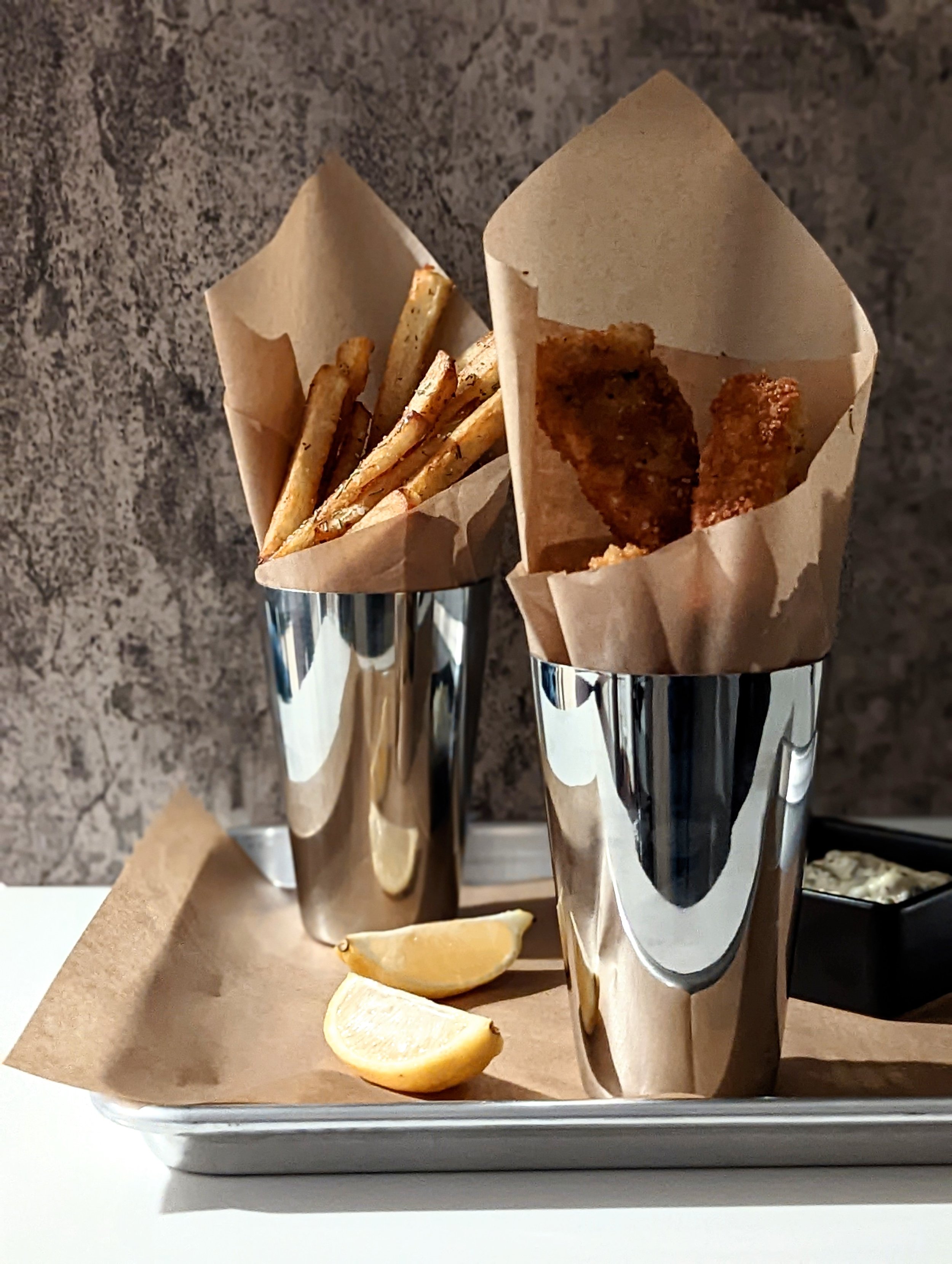 Haddock Goujons and Rosemary Frites