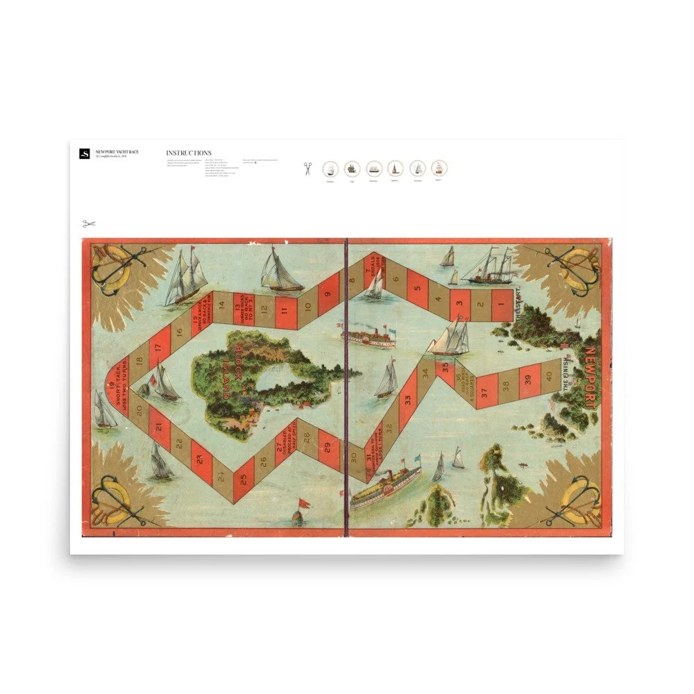 Yacht boat racing board game