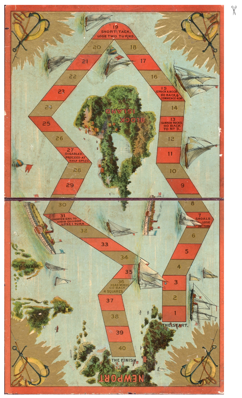 Yacht boat racing board game