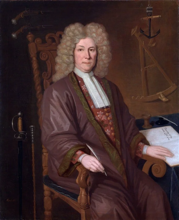 Portrait of Robert Knox, painted in 1711 and signed by an artist called P: Trampon