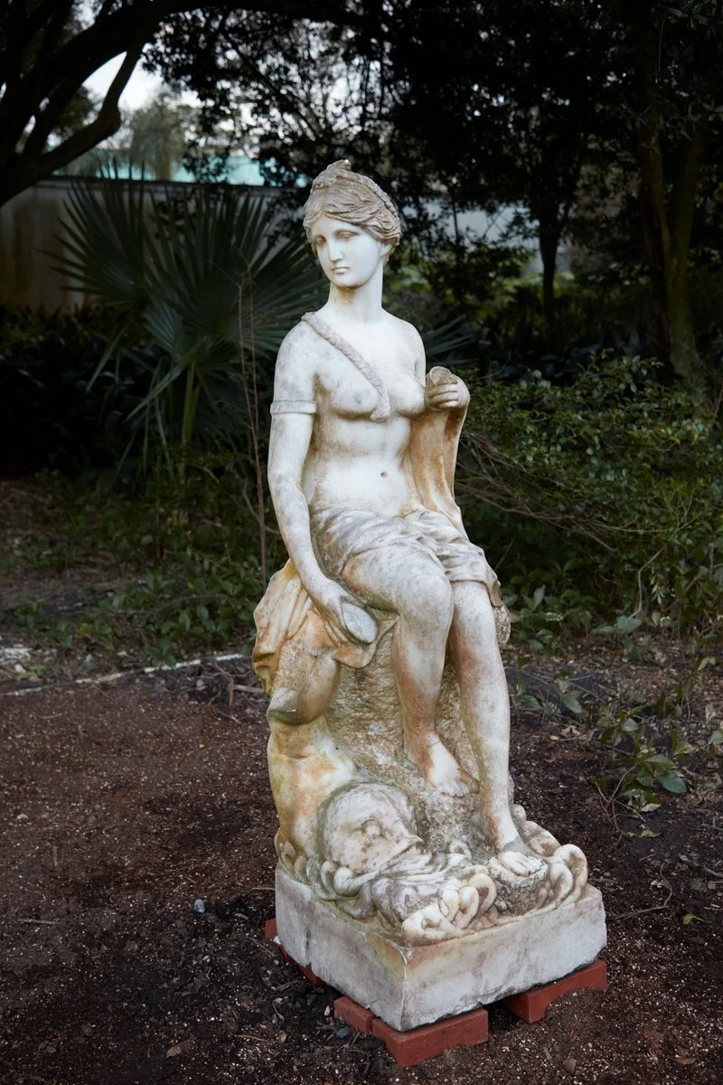 Marble statue near the entrance to Houmas House.jpg