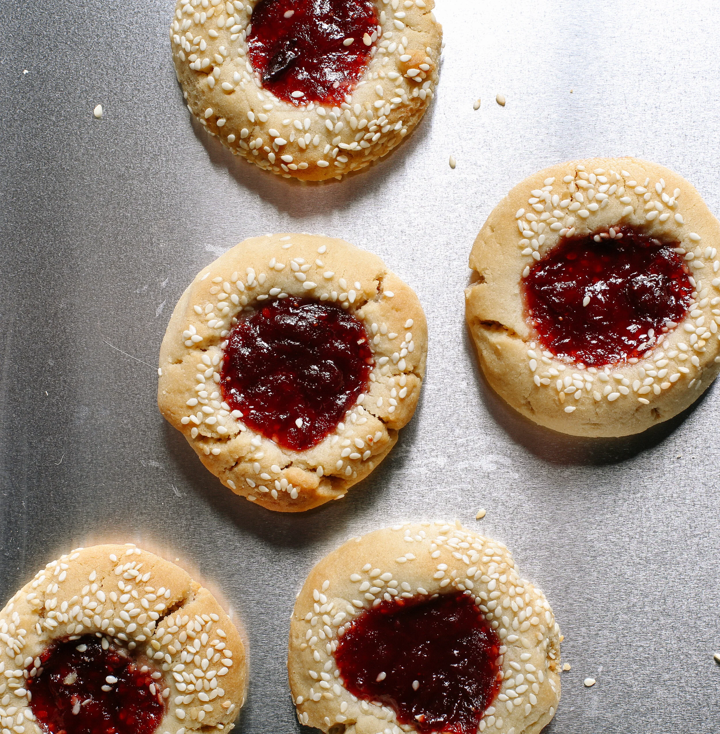Unicorn Tahini Thumbprints
