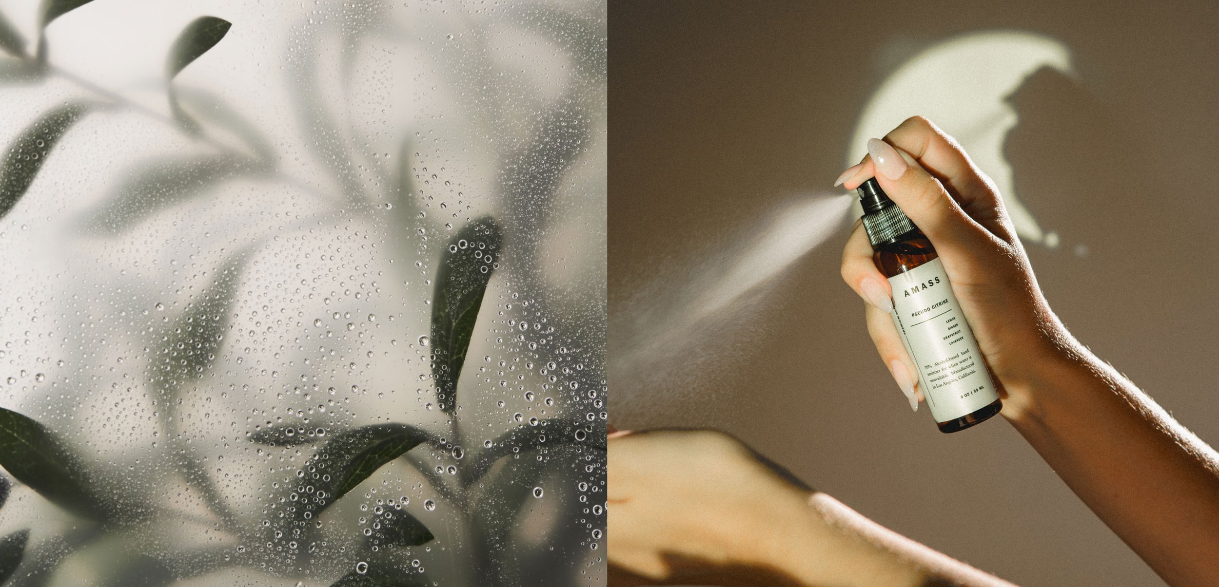  Hand-sanitizer designed the first day of lockdown in March of 2020, launched in market two weeks later   photos by Straub Collective (left),  Kevin Ipalari (right)  