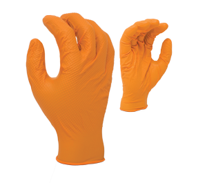 DS5008HO • 8 Mil Orange Nitrile, Diamond-Texture Finish, Powder