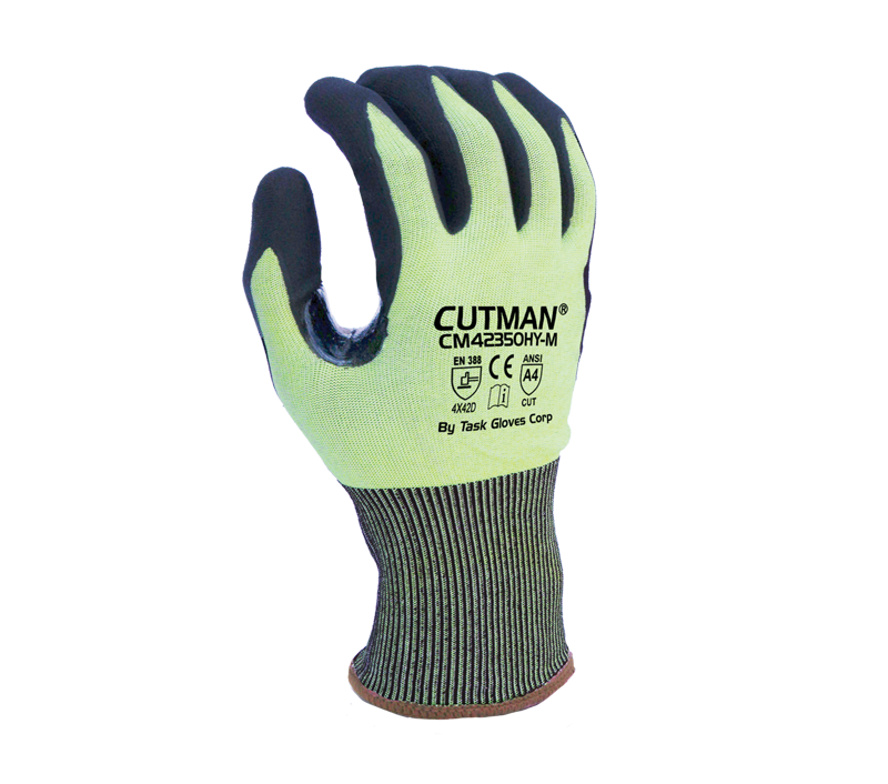 小物 hy CM42350HY • 18 Gauge Hi-Viz HDPE, Micro-Foam Nitrile Coated