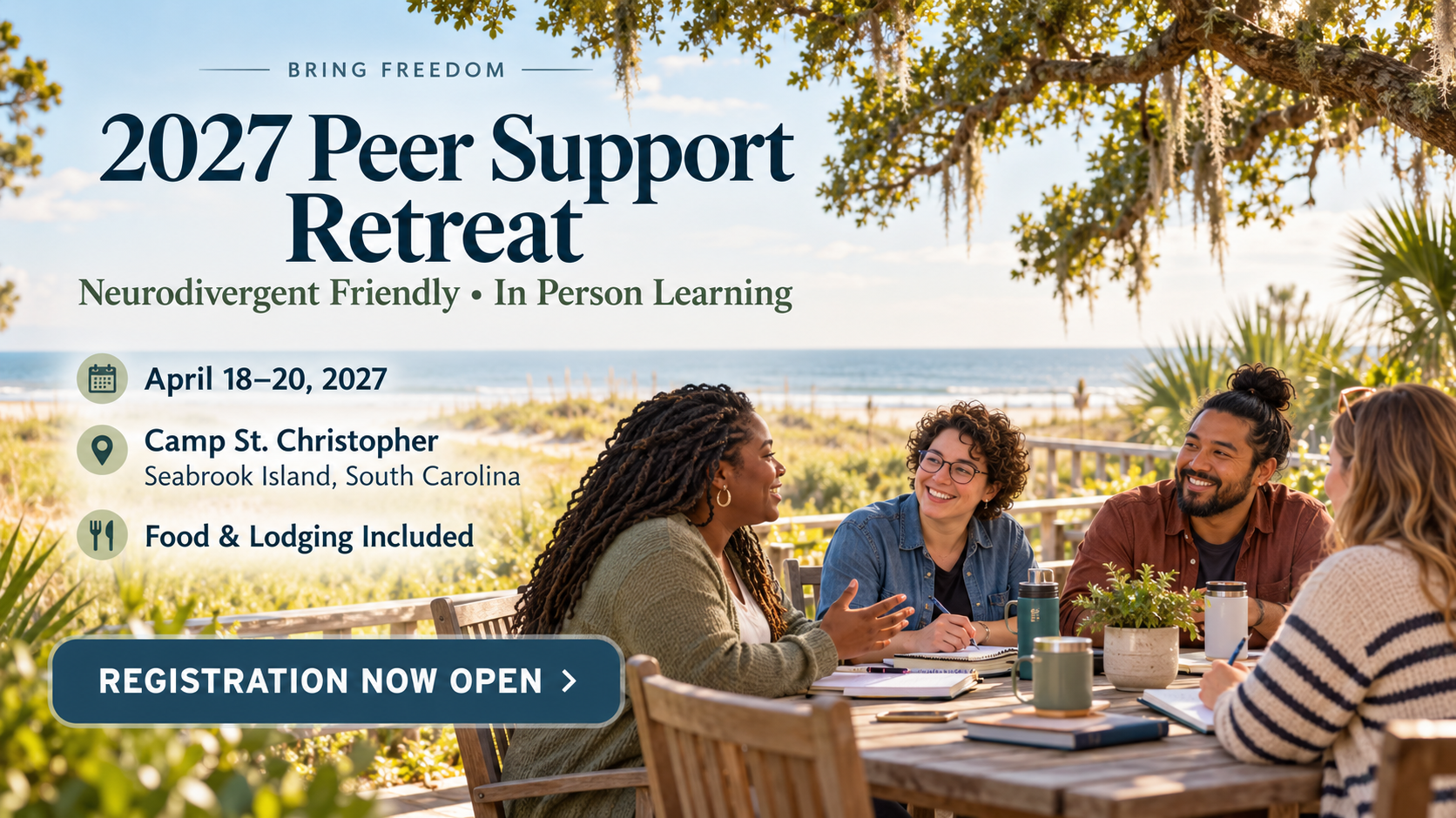 2027 Neurodivergent Friendly Peer Support Retreat in South Carolina: Registration Now Open