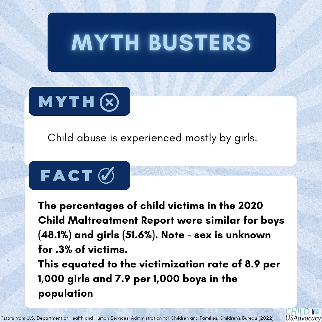 Any child can become a victim of child abuse.

#SoKidsStayKids #SoKidsCanBeKids #MythBusters
