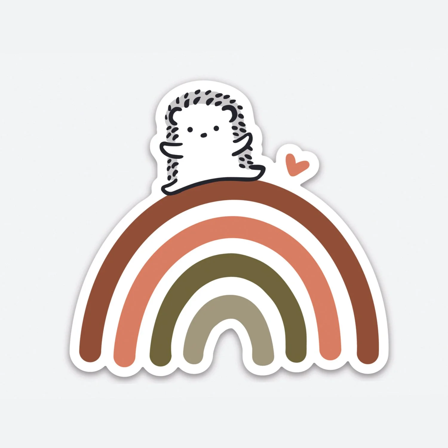 White Rainbow Sticker (Matte)