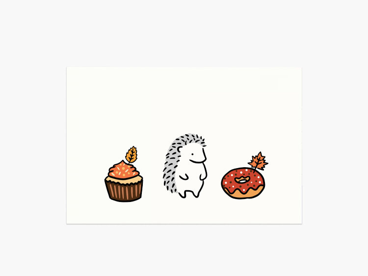 Autumn Sweets Postcard