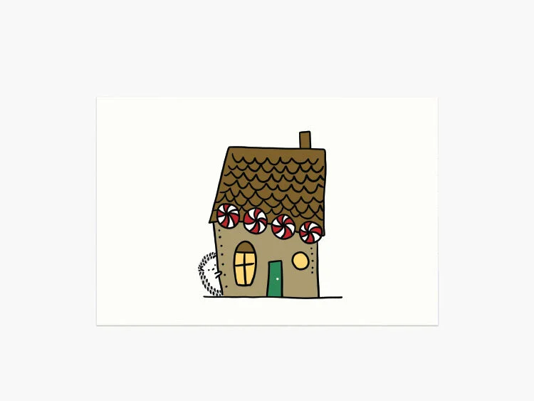 Gingerbread House Postcard