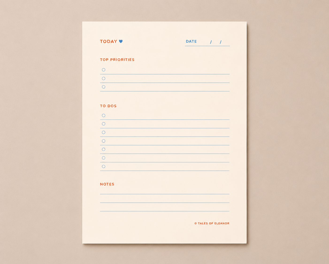 Today Notepad (4.25"x5.5")