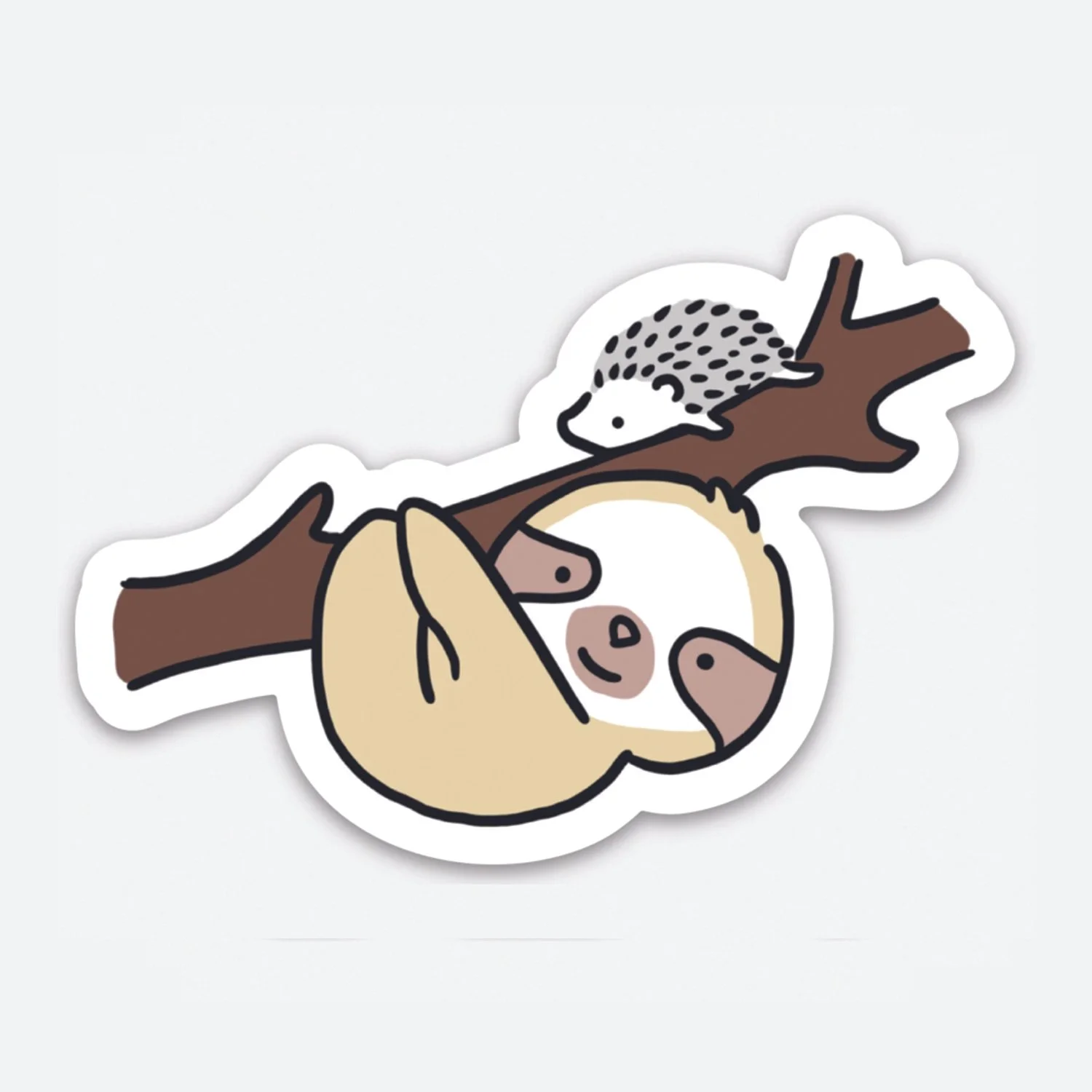 White Hanging with Sloth Sticker (Matte)
